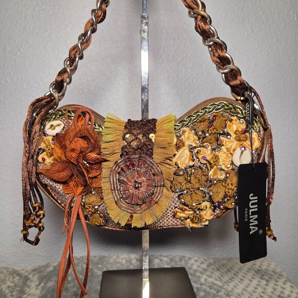 Julma Paris Floral Embellished Shoulder Bag - Picture 3 of 12